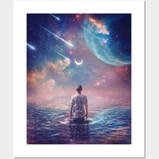 wandering cosmic oceans Posters and Art